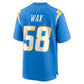 LA.Chargers #58 Marlowe Wax Powder Blue Team Game Stitched American Football Jerseys