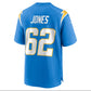 LA.Chargers #62 Nash Jones Powder Blue Team Game Stitched American Football Jerseys