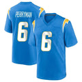 Johmsee LA.Chargers #6 Denzel Perryman Player Blue Home Game Stitched Jerseys