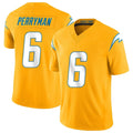 Johmsee LA.Chargers #6 Denzel Perryman Player Gold Limited Vapor F.U.S.E. Home Game Stitched Jerseys