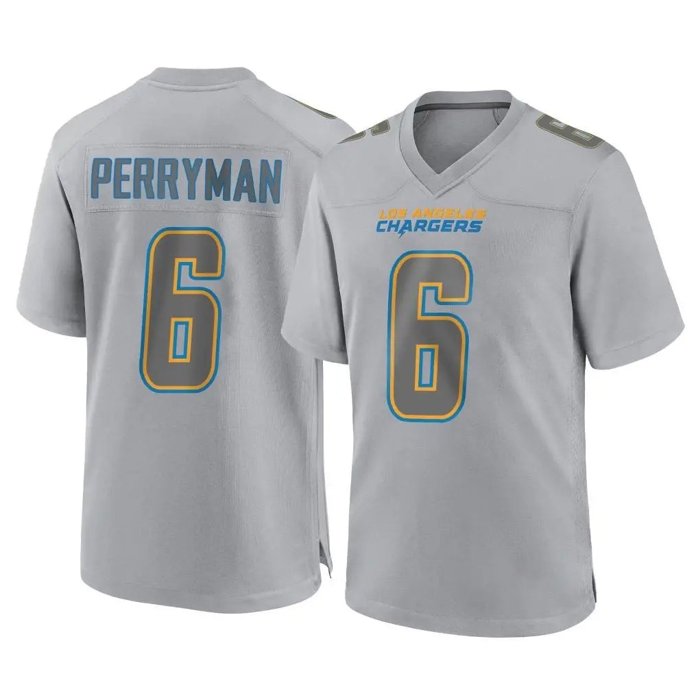 Johmsee LA.Chargers #6 Denzel Perryman Player Gray Atmosphere Fashion Home Game Stitched Jerseys