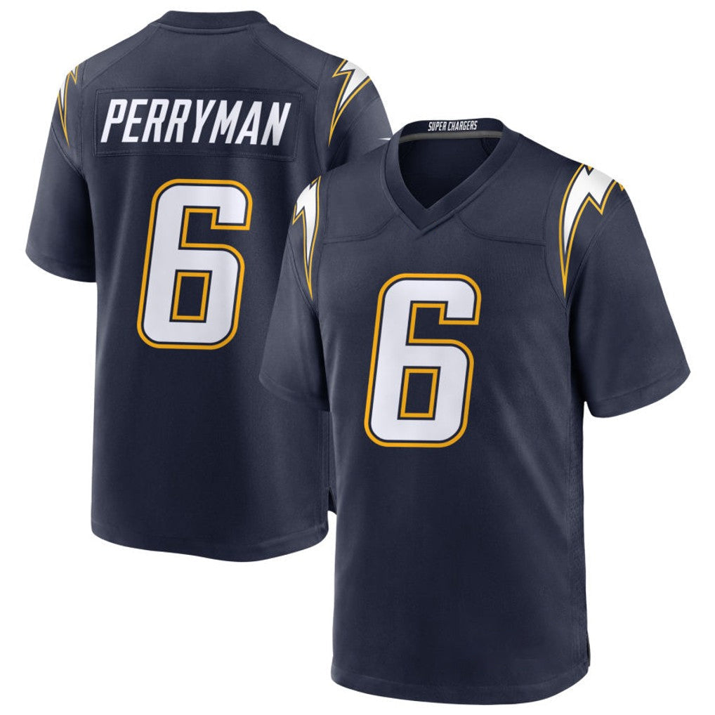 Johmsee LA.Chargers #6 Denzel Perryman Player Navy Alternate Home Game Stitched Jerseys