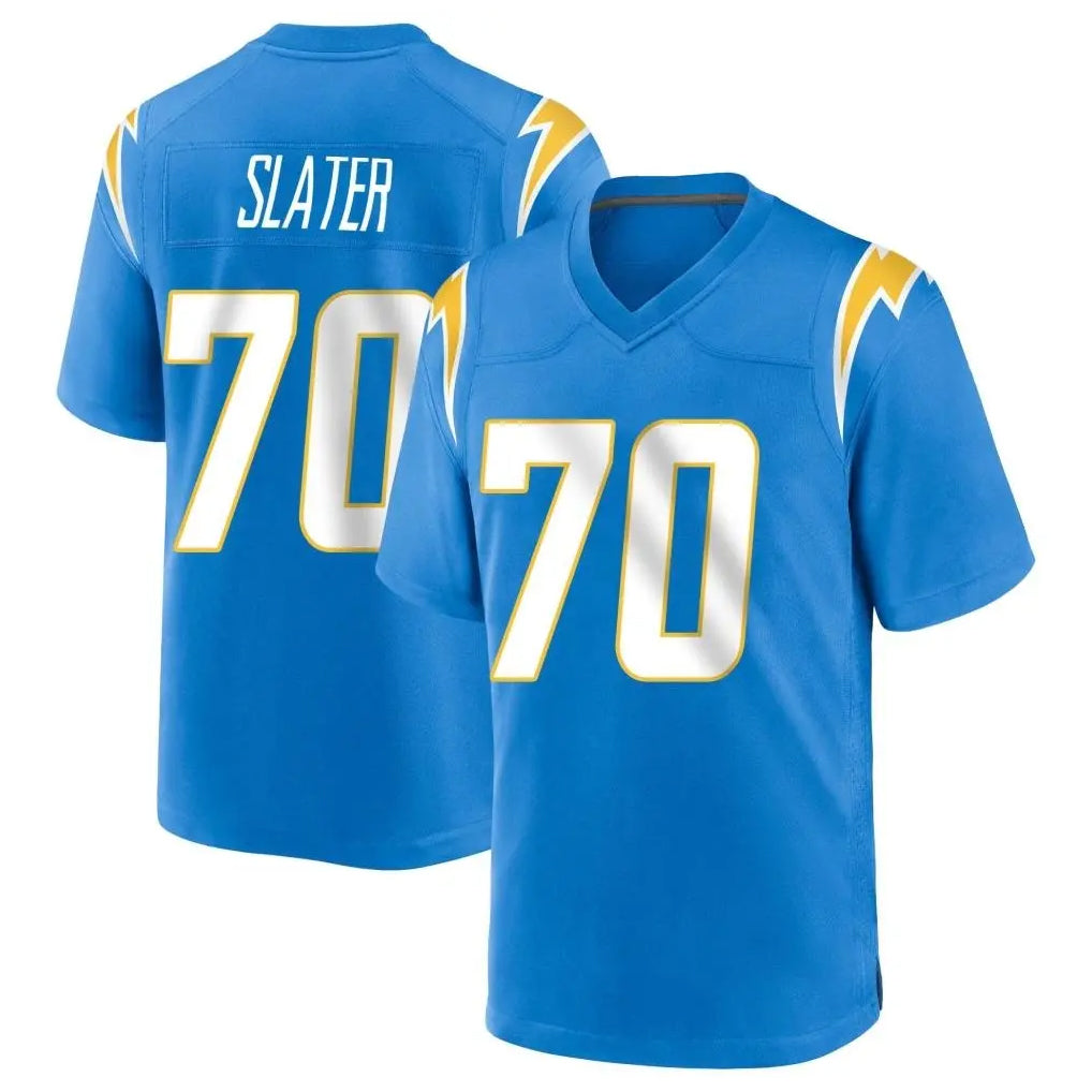 Johmsee LA.Chargers #70 Rashawn Slater Player Blue Home Game Stitched Jerseys