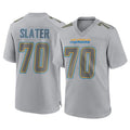 Johmsee LA.Chargers #70 Rashawn Slater Player Gray Atmosphere Fashion Home Game Stitched Jerseys