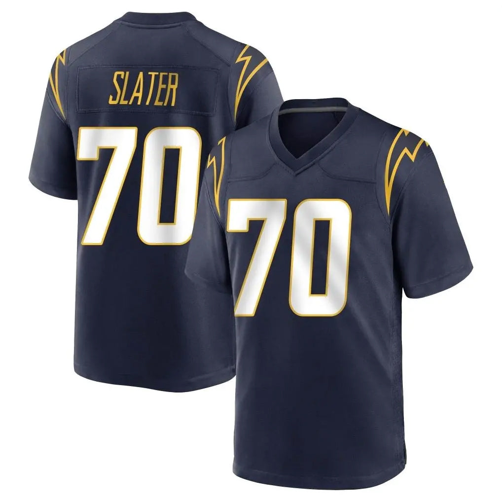 Johmsee LA.Chargers #70 Rashawn Slater Player Navy Home Game Stitched Jerseys