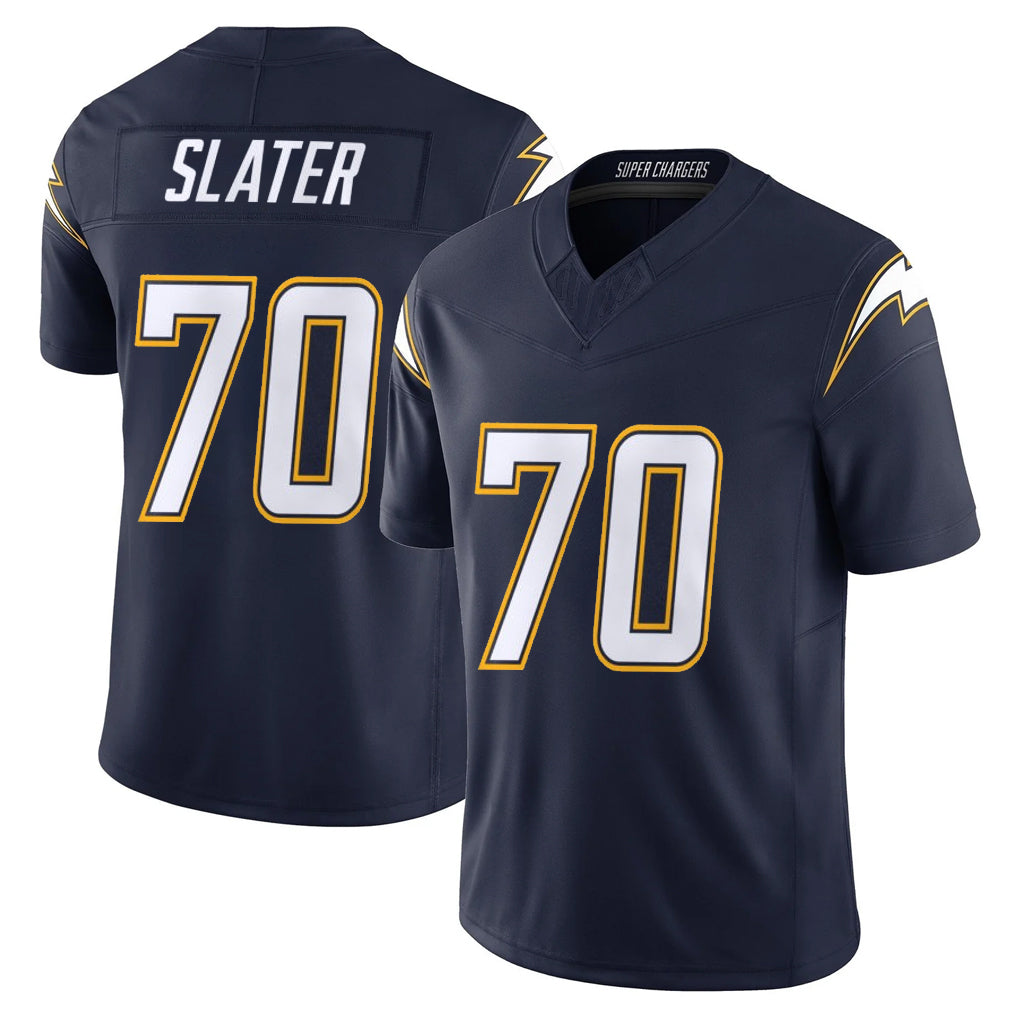 Johmsee LA.Chargers #70 Rashawn Slater Player Navy Vapor F.U.S.E. Limited Home Game Stitched Jerseys