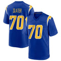 Johmsee LA.Chargers #70 Rashawn Slater Player Royal Home Game Stitched Jerseys