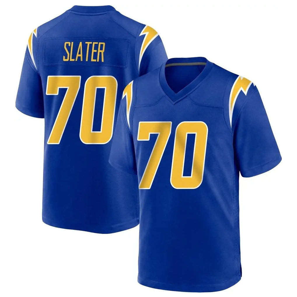 Johmsee LA.Chargers #70 Rashawn Slater Player Royal Home Game Stitched Jerseys