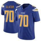 Johmsee LA.Chargers #70 Rashawn Slater Player Royal Limited Color Rush Vapor Untouchable Home Game Stitched Jerseys