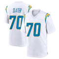 Johmsee LA.Chargers #70 Rashawn Slater Player White Home Game Stitched Jerseys