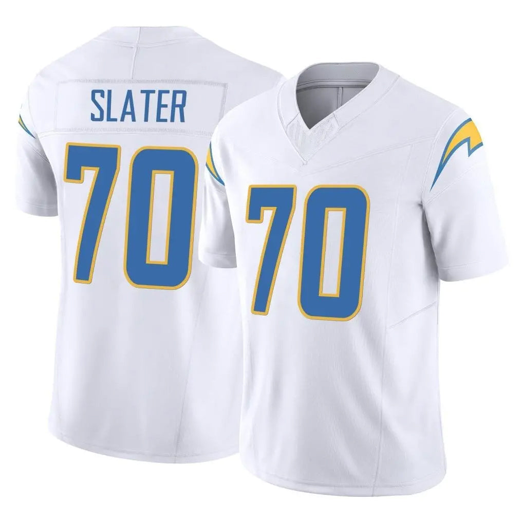 Johmsee LA.Chargers #70 Rashawn Slater Player White Limited Vapor F.U.S.E. Home Game Stitched Jerseys