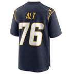 Johmsee LA.Chargers #76 Joe Alt Navy 2024 Draft First Round Pick Player Game Jersey American Stitched Jerseys