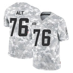 Johmsee LA.Chargers #76 Joe Alt Player Arctic Camo Salute To Service Limited Game Stitched Jerseys