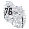 Johmsee LA.Chargers #76 Joe Alt Player Arctic Camo Salute to Service Hoodies Limited Game Stitched Jerseys