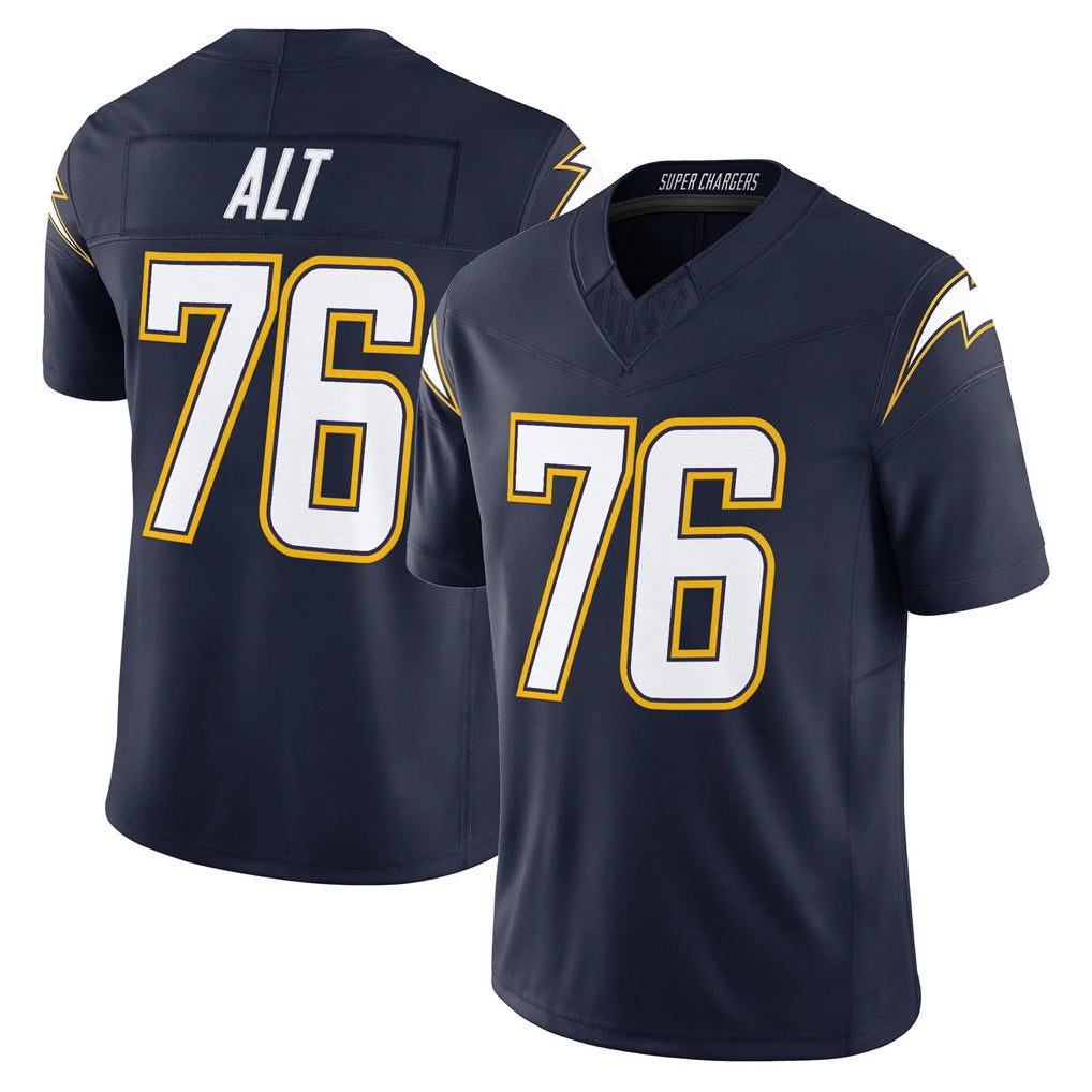 Johmsee LA.Chargers #76 Joe Alt Player Navy Vapor F.U.S.E. Limited Home Game Stitched Jerseys