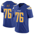 Johmsee LA.Chargers #76 Joe Alt Player Royal Limited Color Rush Vapor Untouchable Home Game Stitched Jerseys
