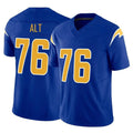 Johmsee LA.Chargers #76 Joe Alt Player Royal Limited Vapor F.U.S.E. Home Game Stitched Jerseys
