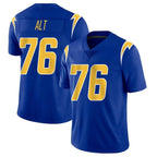 Johmsee LA.Chargers #76 Joe Alt Player Royal Limited Vapor Home Game Stitched Jerseys