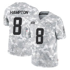 Johmsee LA.Chargers #8 Omarion Hampton Player Arctic Camo Salute To Service Limited Game Stitched Jerseys