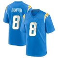 Johmsee LA.Chargers #8 Omarion Hampton Player Blue Home Game Stitched Jerseys