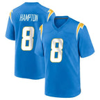 Johmsee LA.Chargers #8 Omarion Hampton Player Blue Home Game Stitched Jerseys