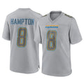 Johmsee LA.Chargers #8 Omarion Hampton Player Gray Atmosphere Fashion Home Game Stitched Jerseys