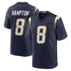 Johmsee LA.Chargers #8 Omarion Hampton Player Navy Alternate Home Game Stitched Jerseys