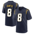Johmsee LA.Chargers #8 Omarion Hampton Player Navy Home Game Stitched Jerseys