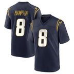 Johmsee LA.Chargers #8 Omarion Hampton Player Navy Home Game Stitched Jerseys