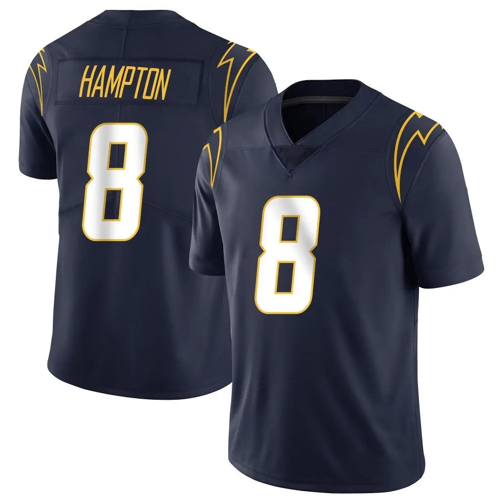Johmsee LA.Chargers #8 Omarion Hampton Player Navy Limited Vapor Untouchable Home Game Stitched Jerseys