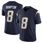 Johmsee LA.Chargers #8 Omarion Hampton Player Navy Vapor F.U.S.E. Limited Home Game Stitched Jerseys