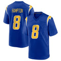 Johmsee LA.Chargers #8 Omarion Hampton Player Royal Home Game Stitched Jerseys