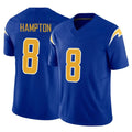 Johmsee LA.Chargers #8 Omarion Hampton Player Royal Limited Vapor F.U.S.E. Home Game Stitched Jerseys