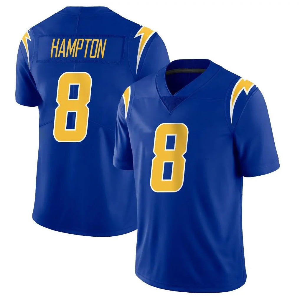 Johmsee LA.Chargers #8 Omarion Hampton Player Royal Limited Vapor Home Game Stitched Jerseys