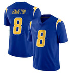 Johmsee LA.Chargers #8 Omarion Hampton Player Royal Limited Vapor Home Game Stitched Jerseys