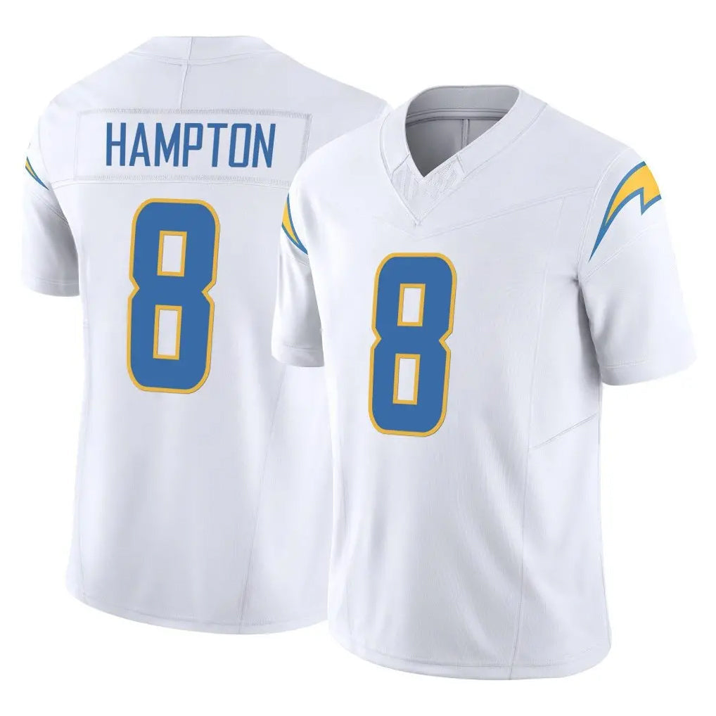 Johmsee LA.Chargers #8 Omarion Hampton Player White Limited Vapor F.U.S.E. Home Game Stitched Jerseys