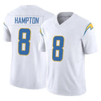 Johmsee LA.Chargers #8 Omarion Hampton Player White Limited Vapor F.U.S.E. Home Game Stitched Jerseys