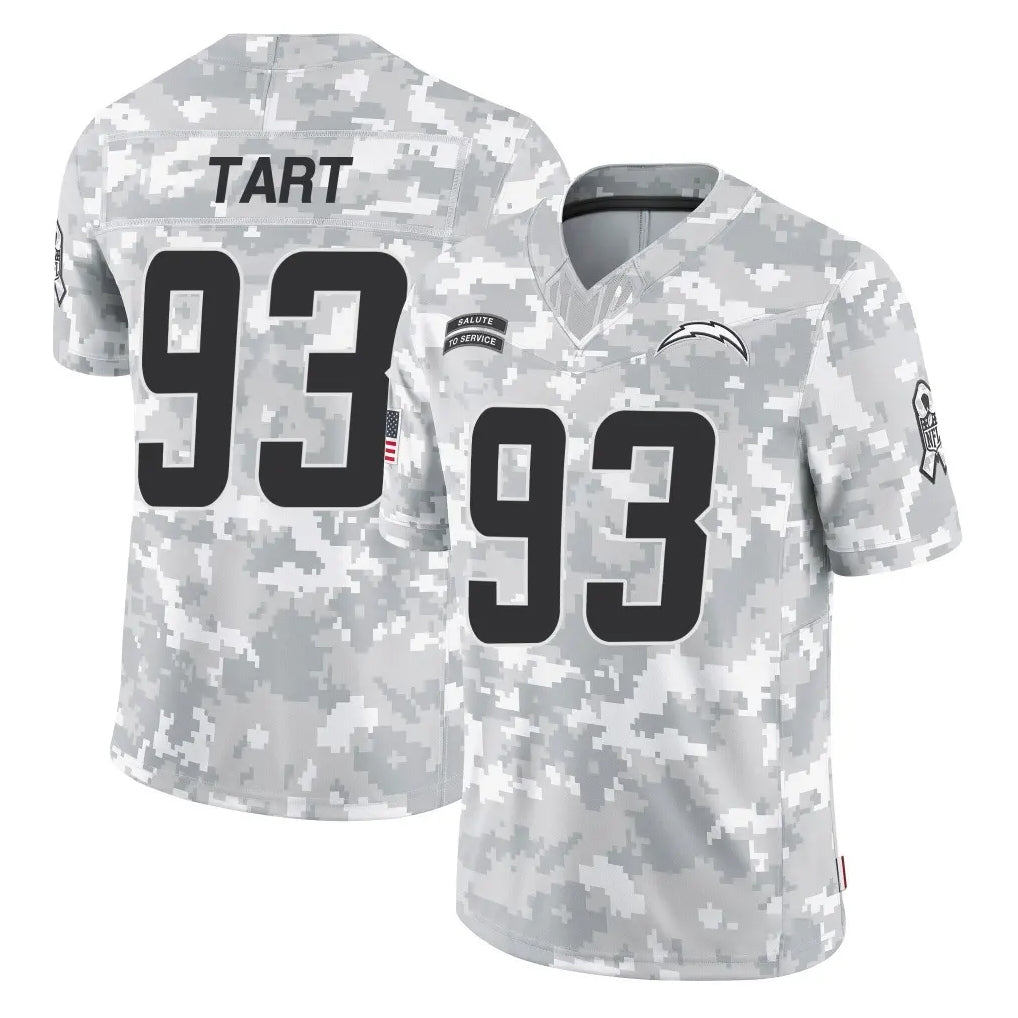Johmsee LA.Chargers #93 Teair Tart Player Arctic Camo Salute To Service Limited Game Stitched Jerseys