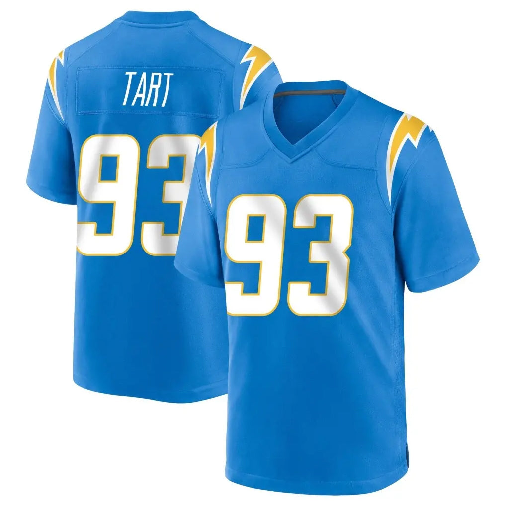 Johmsee LA.Chargers #93 Teair Tart Player Blue Home Game Stitched Jerseys