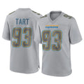 Johmsee LA.Chargers #93 Teair Tart Player Gray Atmosphere Fashion Home Game Stitched Jerseys
