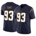 Johmsee LA.Chargers #93 Teair Tart Player Navy Limited Vapor F.U.S.E. Home Game Stitched Jerseys
