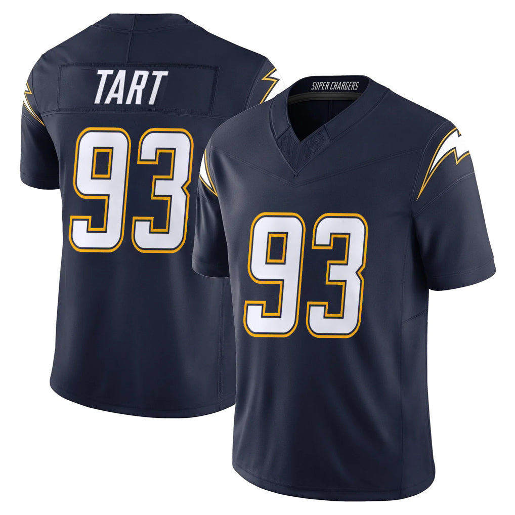 Johmsee LA.Chargers #93 Teair Tart Player Navy Vapor F.U.S.E. Limited Home Game Stitched Jerseys