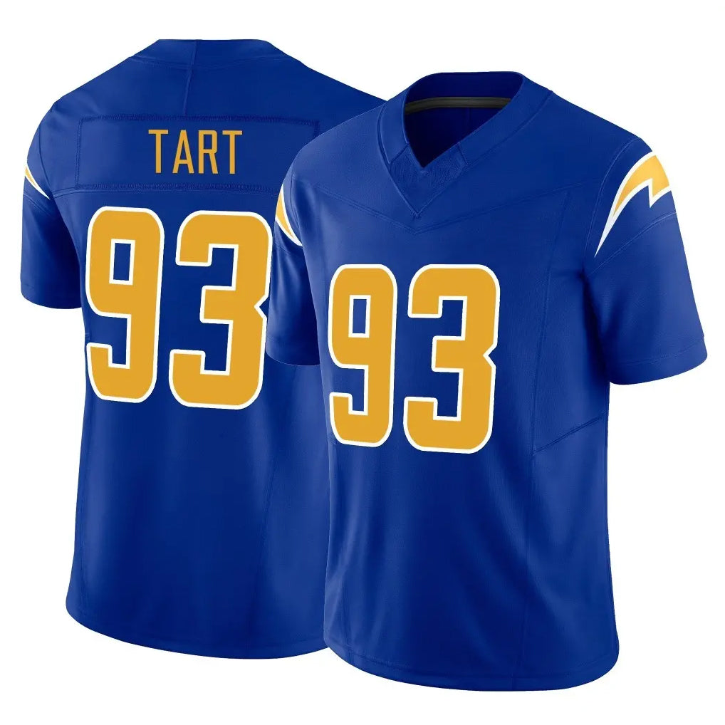 Johmsee LA.Chargers #93 Teair Tart Player Royal Limited Vapor F.U.S.E. Home Game Stitched Jerseys
