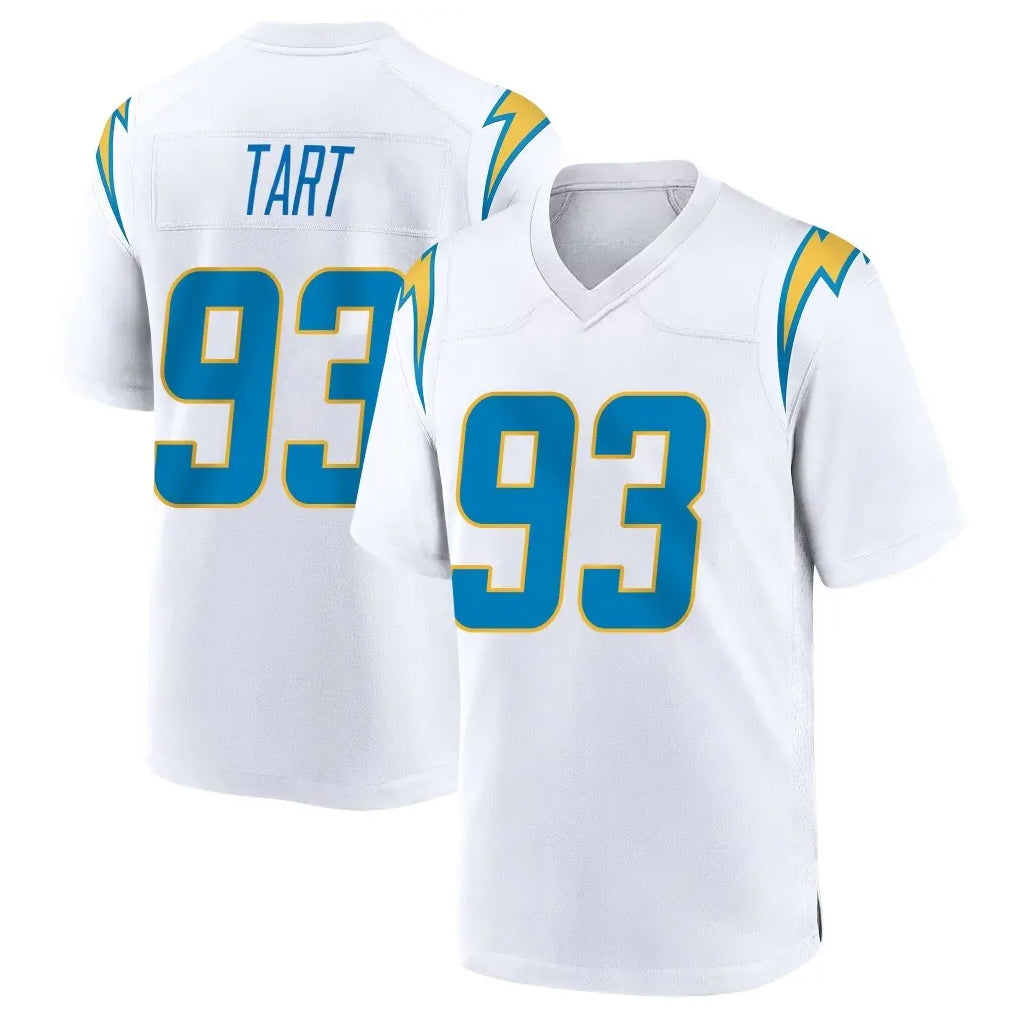 Johmsee LA.Chargers #93 Teair Tart Player White Home Game Stitched Jerseys