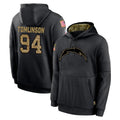 Johmsee LA.Chargers #94 Dalvin Tomlinson Player Black Salute to Service Hoodies Limited Game Stitched Jerseys