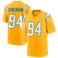Johmsee LA.Chargers #94 Dalvin Tomlinson Player Gold Home Game Stitched Jerseys
