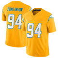 Johmsee LA.Chargers #94 Dalvin Tomlinson Player Gold Limited Vapor F.U.S.E. Home Game Stitched Jerseys