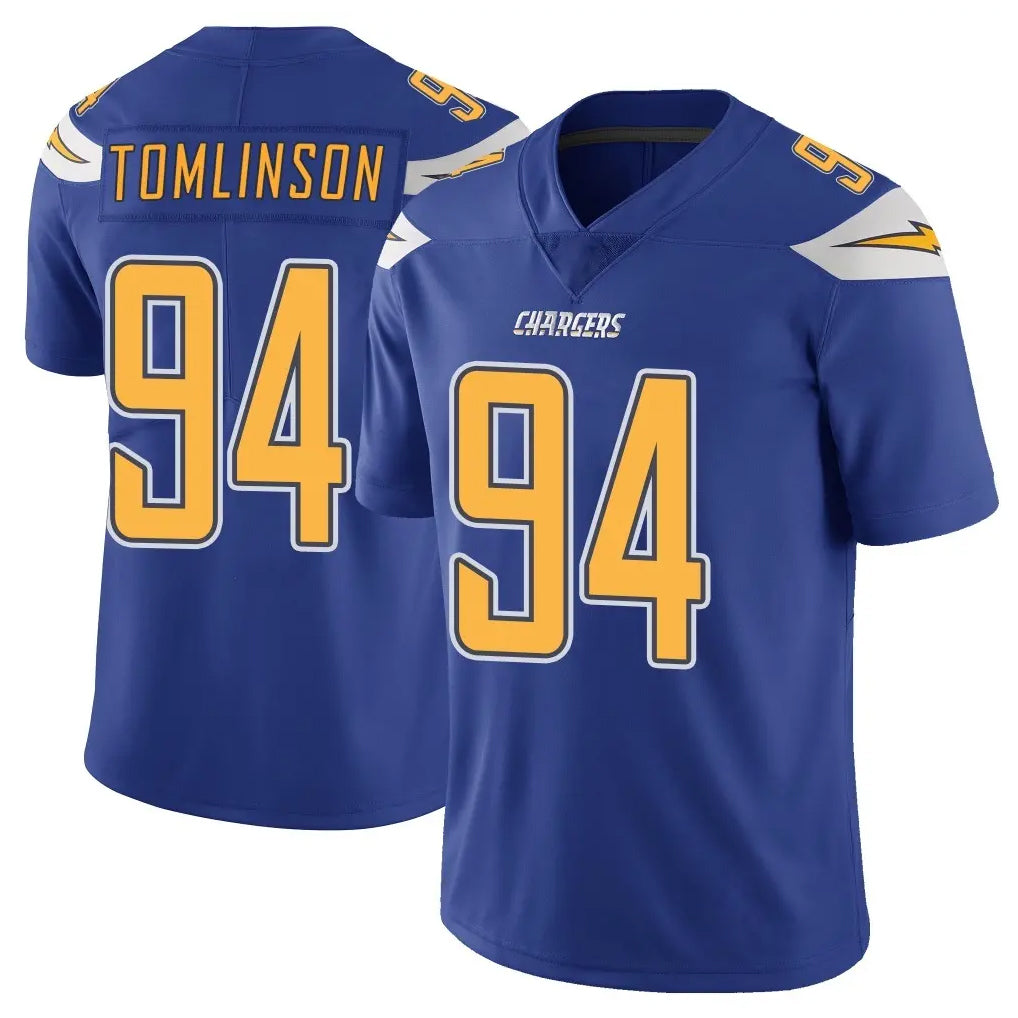 Johmsee LA.Chargers #94 Dalvin Tomlinson Player Royal Limited Color Rush Vapor Untouchable Home Game Stitched Jerseys
