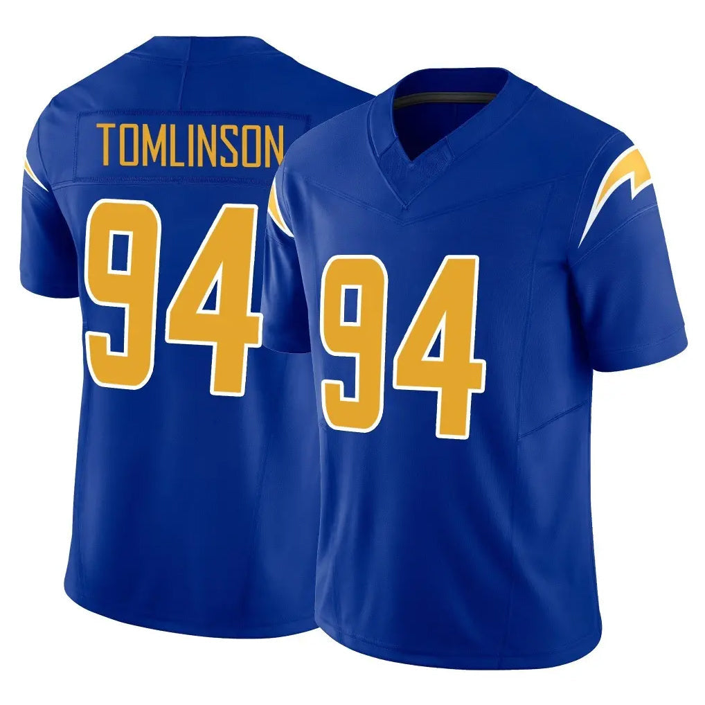 Johmsee LA.Chargers #94 Dalvin Tomlinson Player Royal Limited Vapor F.U.S.E. Home Game Stitched Jerseys
