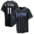 Johmsee LA.Dodgers #11 Roki Sasaki Player Black Carbon Limited Home Stitched Jerseys